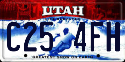 UT license plate C254FH