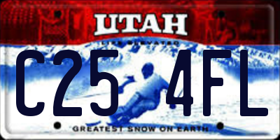 UT license plate C254FL