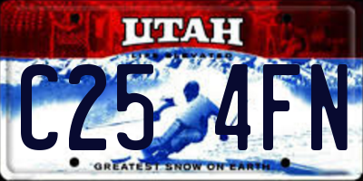 UT license plate C254FN