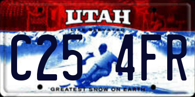 UT license plate C254FR