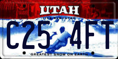 UT license plate C254FT