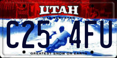 UT license plate C254FU