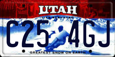UT license plate C254GJ