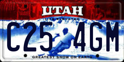 UT license plate C254GM