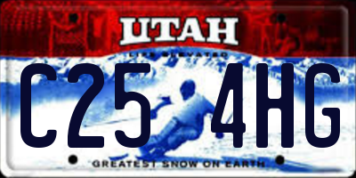 UT license plate C254HG