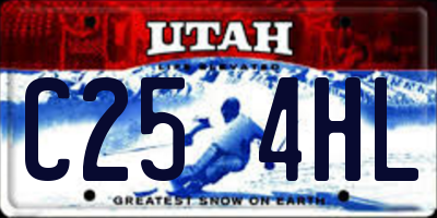 UT license plate C254HL