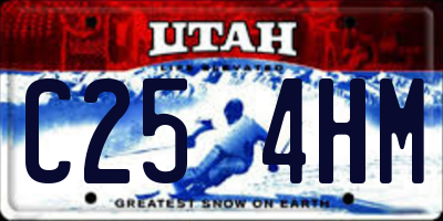 UT license plate C254HM