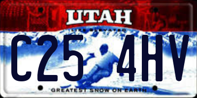 UT license plate C254HV