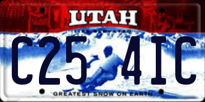UT license plate C254IC