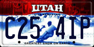 UT license plate C254IP