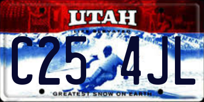 UT license plate C254JL