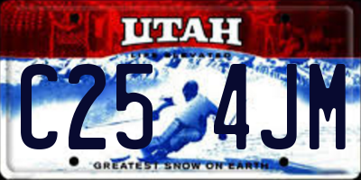 UT license plate C254JM