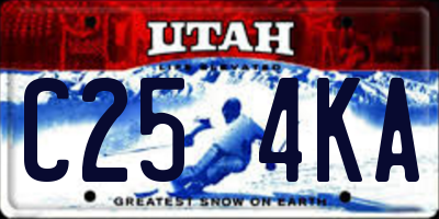 UT license plate C254KA