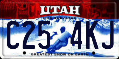 UT license plate C254KJ