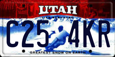 UT license plate C254KR