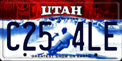 UT license plate C254LE