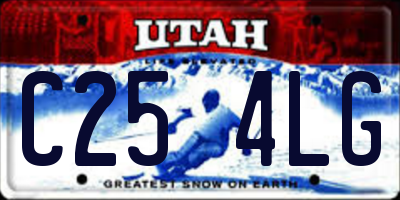 UT license plate C254LG