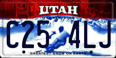 UT license plate C254LJ