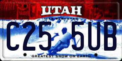 UT license plate C255UB