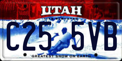 UT license plate C255VB