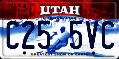 UT license plate C255VC