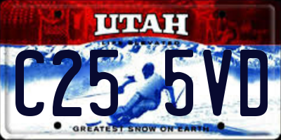 UT license plate C255VD