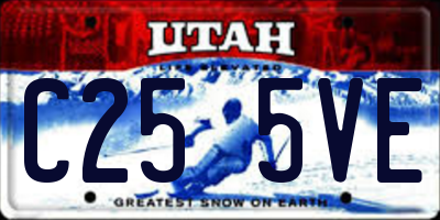 UT license plate C255VE