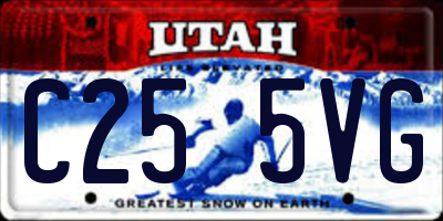 UT license plate C255VG