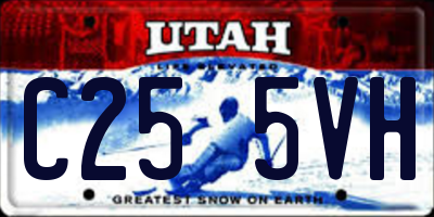 UT license plate C255VH