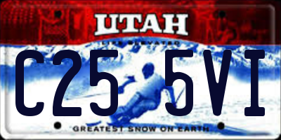 UT license plate C255VI