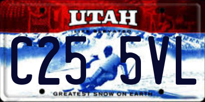 UT license plate C255VL
