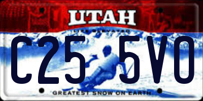 UT license plate C255VO