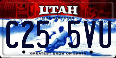 UT license plate C255VU