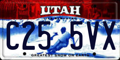UT license plate C255VX
