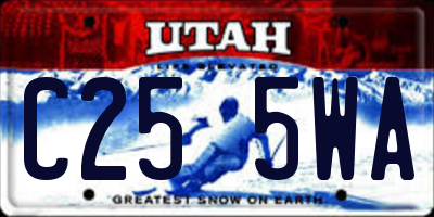 UT license plate C255WA
