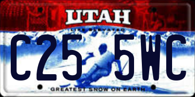 UT license plate C255WC