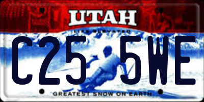 UT license plate C255WE