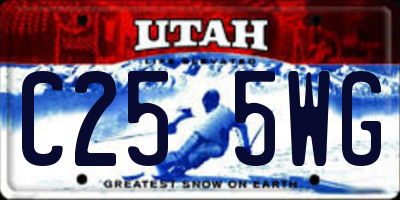 UT license plate C255WG