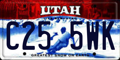 UT license plate C255WK