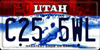 UT license plate C255WL