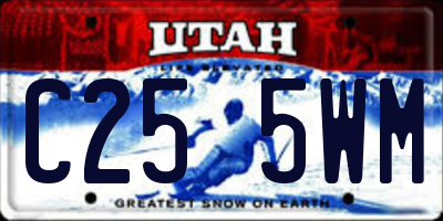 UT license plate C255WM