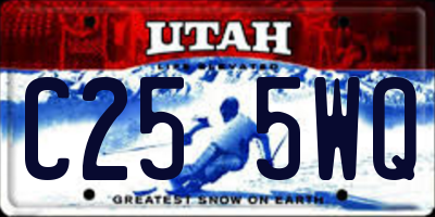 UT license plate C255WQ