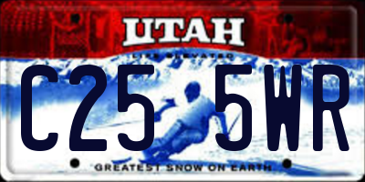 UT license plate C255WR