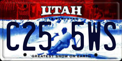 UT license plate C255WS