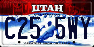 UT license plate C255WY