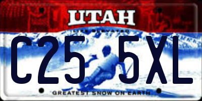UT license plate C255XL