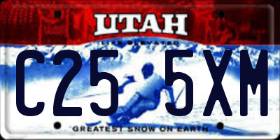 UT license plate C255XM