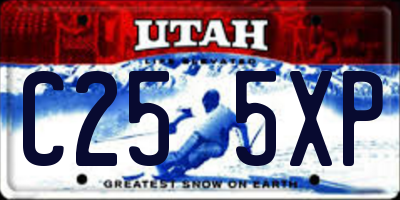 UT license plate C255XP