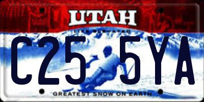 UT license plate C255YA