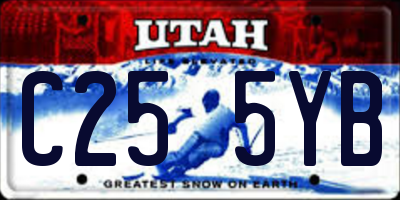 UT license plate C255YB